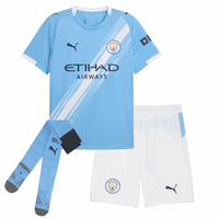 T-shirt e Pantaloncini per Bambino Manchester City Home 25/26 - Con Calzettoni