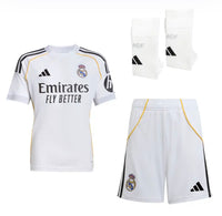 T-shirt e Pantaloncini Bambino Real Madrid Home 25/26 - Con Calzettoni