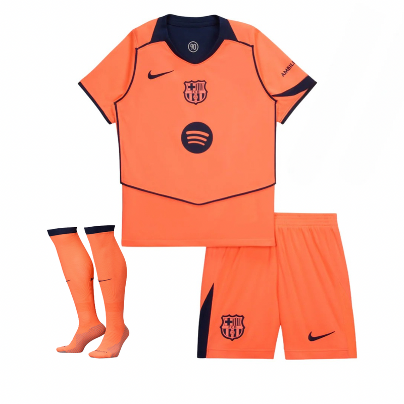 T-shirt e Pantaloncini per Bambino FC Barcelona Third 25/26 - Con calzini