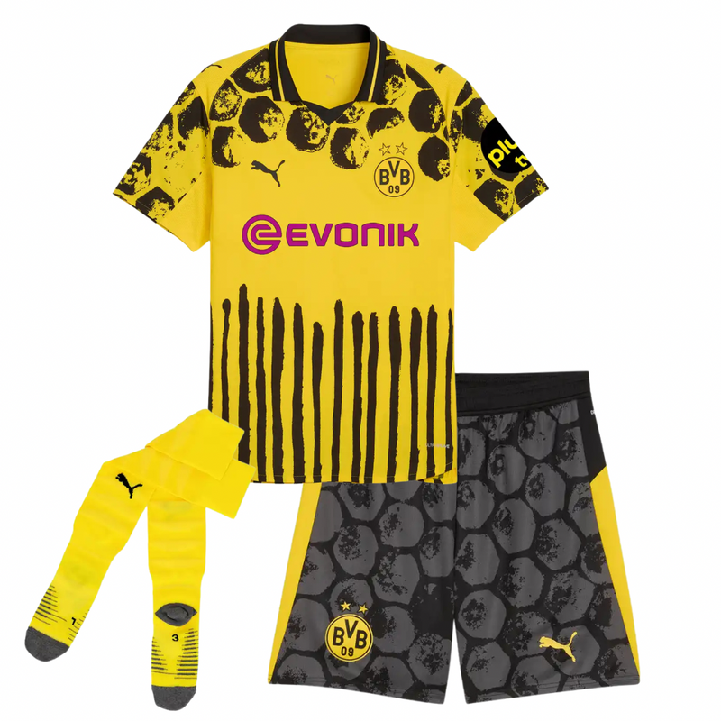 T-shirt e Pantaloncini per Bambino Borussia Dortmund Home 25/26 - con calzini