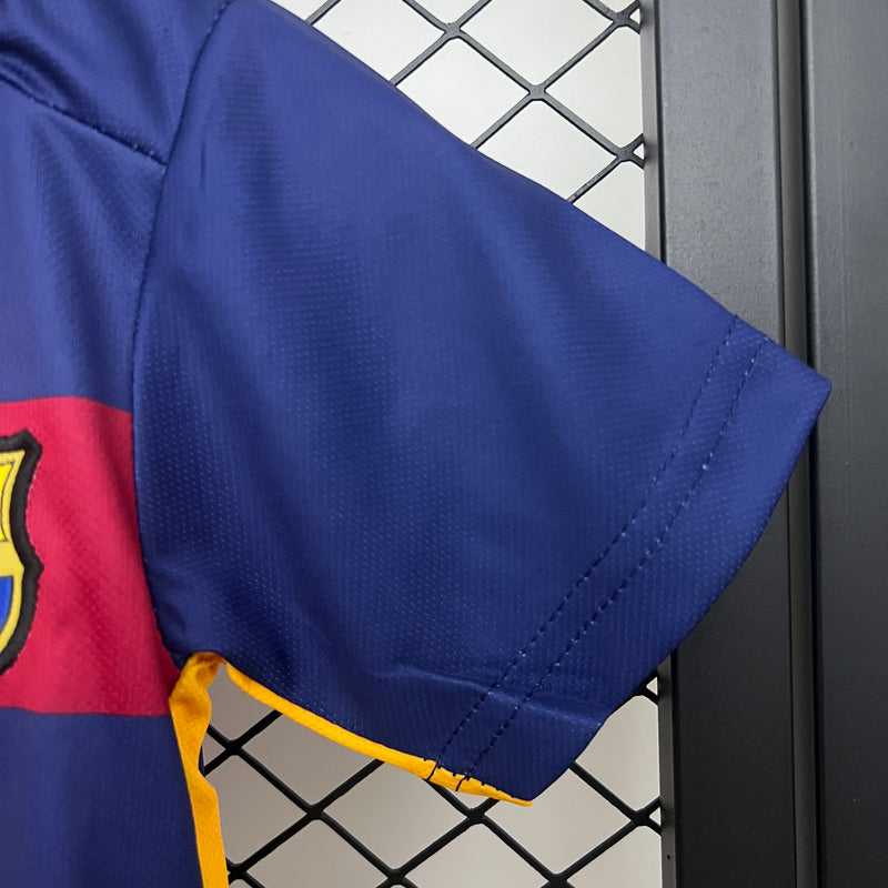 T-shirt e Pantaloncini per Bambino FC Barcelona Retro 15/16