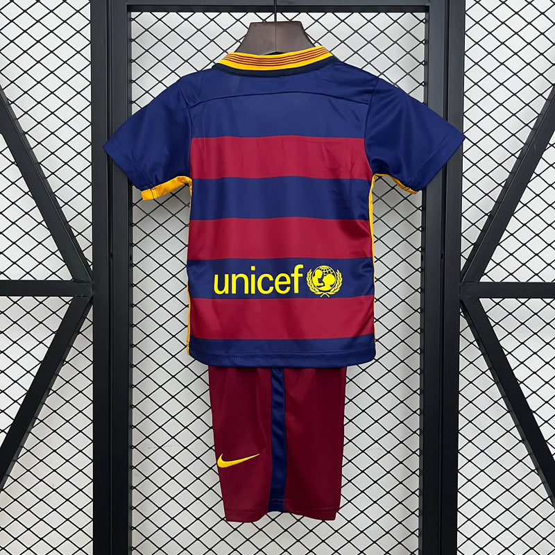 T-shirt e Pantaloncini per Bambino FC Barcelona Retro 15/16