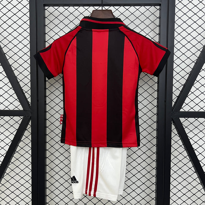 T-shirt e Pantaloncini per Bambino AC MILAN Home Retro 98/99