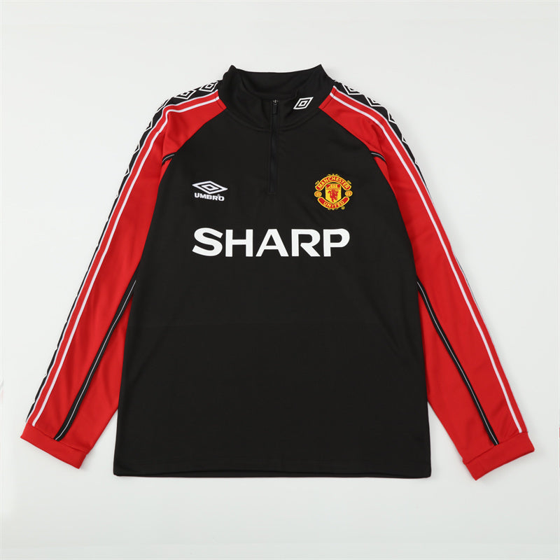 Maglia da allenamento retrò manica lunga Manchester United
