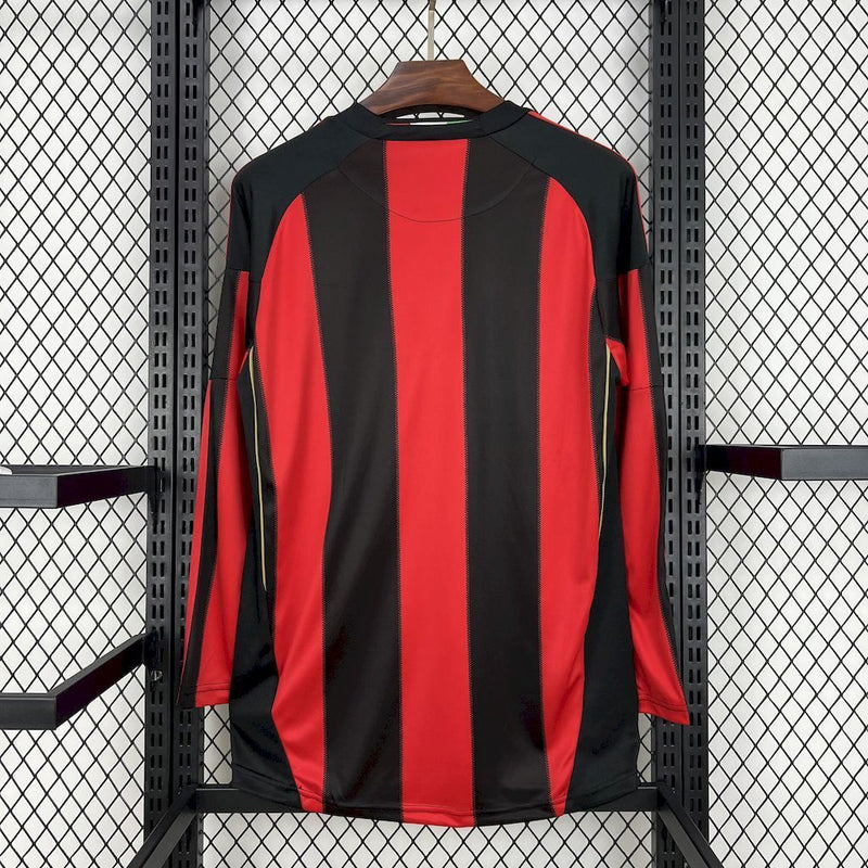 MAGLIA AC MILAN Retro Home 10/11 MANICHE LUNGHE