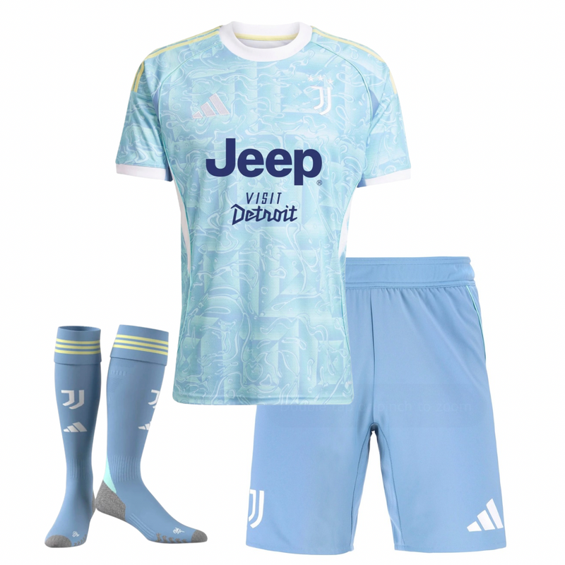 T-shirt e Pantaloncini per Bambino Juventus Away 25/26 - Con Calzini