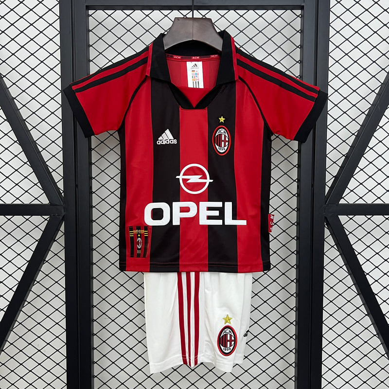 T-shirt e Pantaloncini per Bambino AC MILAN Home Retro 98/99