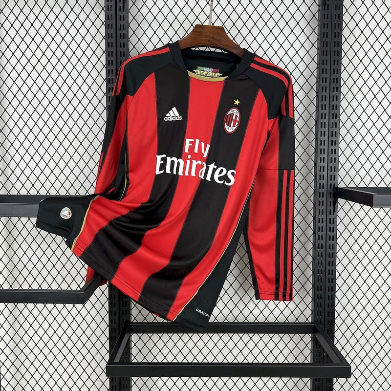 MAGLIA AC MILAN Retro Home 10/11 MANICHE LUNGHE