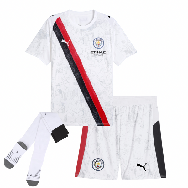 T-shirt e Pantaloncini per Bambino Manchester City KidSuper 25/26 - Con Calzettoni