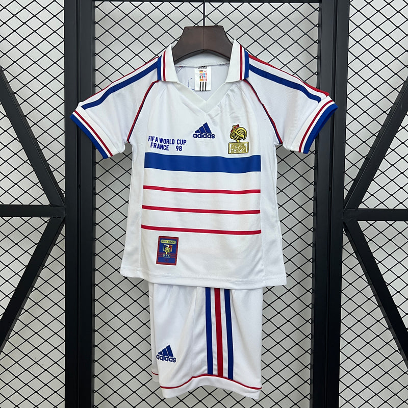 T-shirt e Pantaloncini per Bambino Francia Retro Away 1998