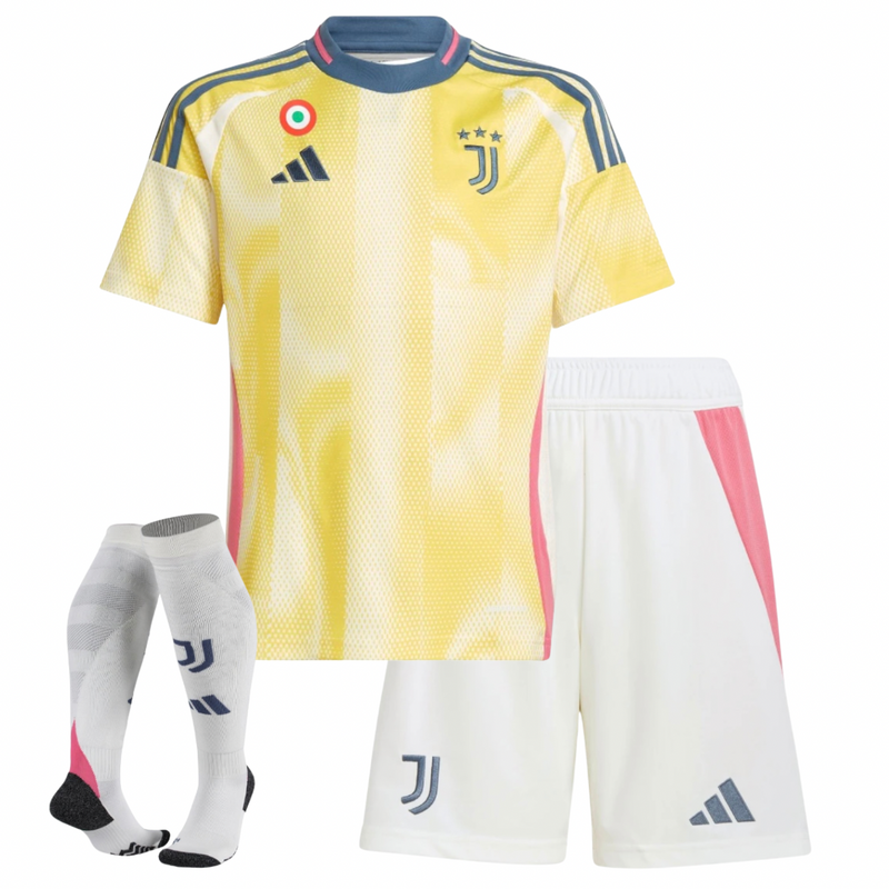 T-shirt e Pantaloncini per Bambino Juventus Away 24/25 - Con Calzini