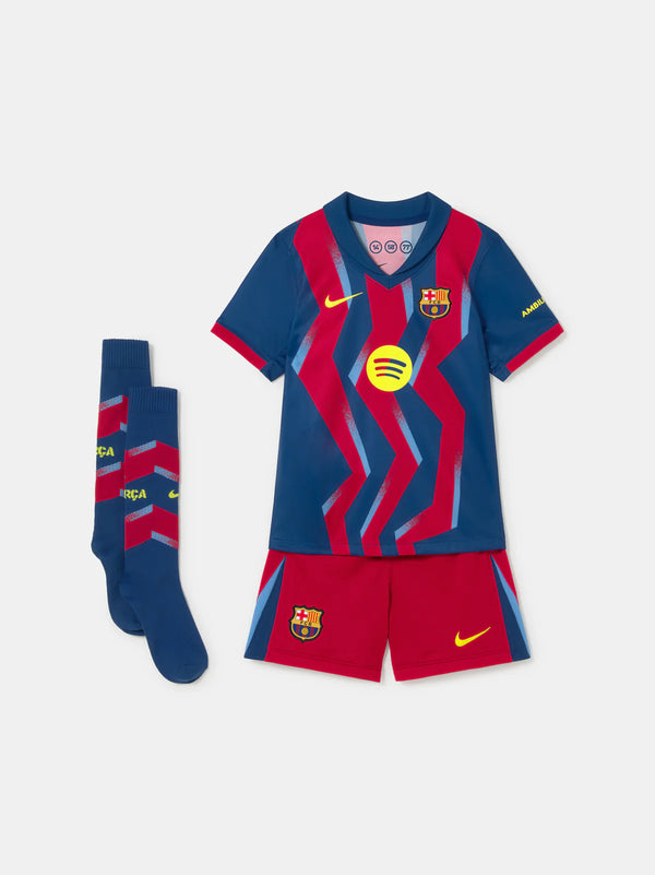 T-shirt e Pantaloncini per Bambino FC Barcelona Fourth 25/26 - Con calzini