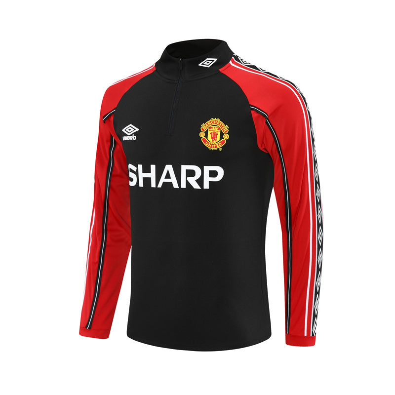 Maglia da allenamento retrò manica lunga Manchester United