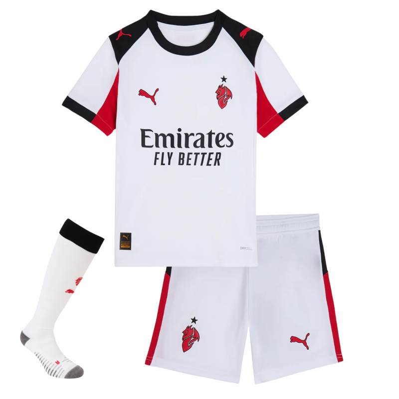 T-shirt e Pantaloncini per Bambino AC MILAN Away 25/26 - Con Calzini