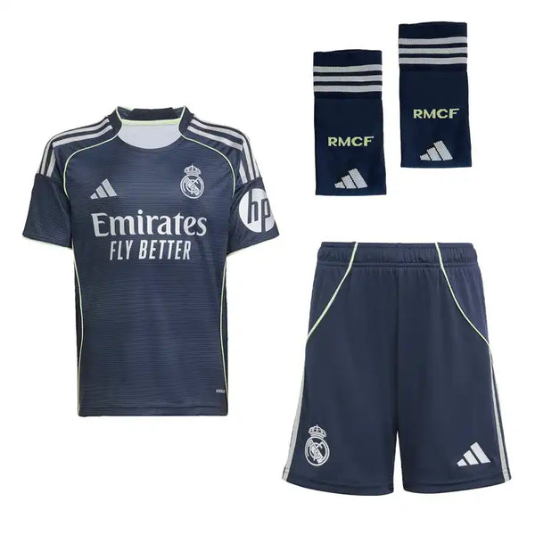 T-shirt e Pantaloncini Bambino Real Madrid Away 25/26 - Con Calzettoni