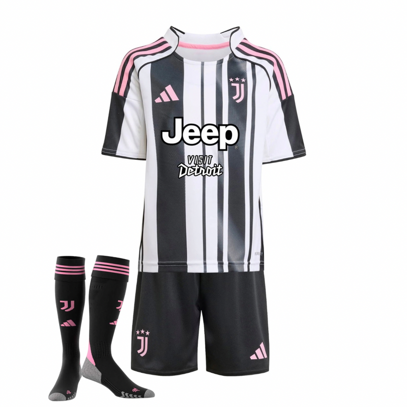 T-shirt e Pantaloncini per Bambino Juventus Home 25/26 - Con Calzini