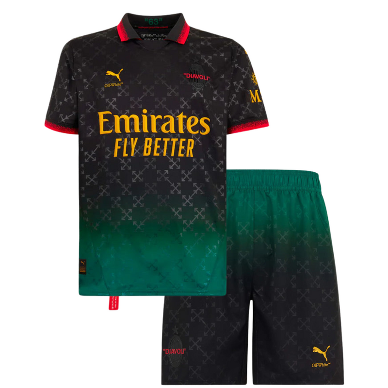 T-shirt e Pantaloncini per Bambino BLACK PUMA X AC MILAN X OFF-WHITE 24/25