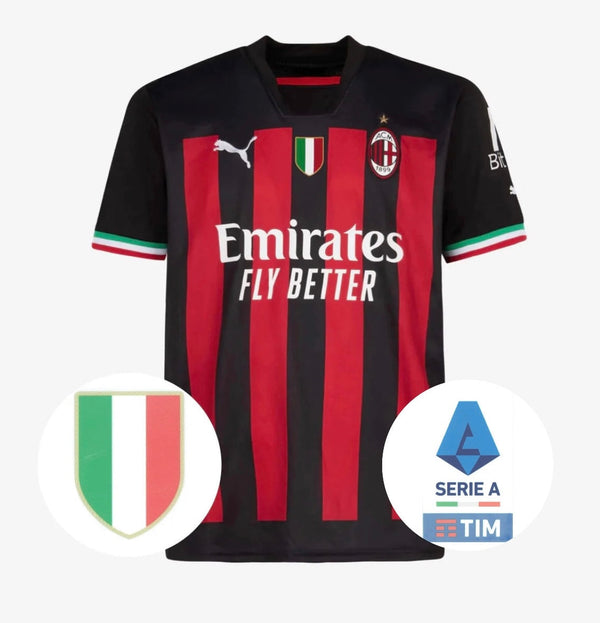 Maglia AC Milan home 2022/23 - con patch serie A e scudetto